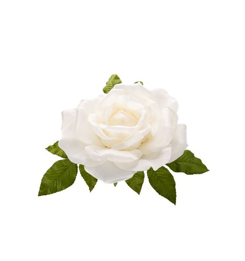 Διακοσμητικό Λουλούδι Τριαντάφυλλο Λευκό Γίγας Φ37 εκ.