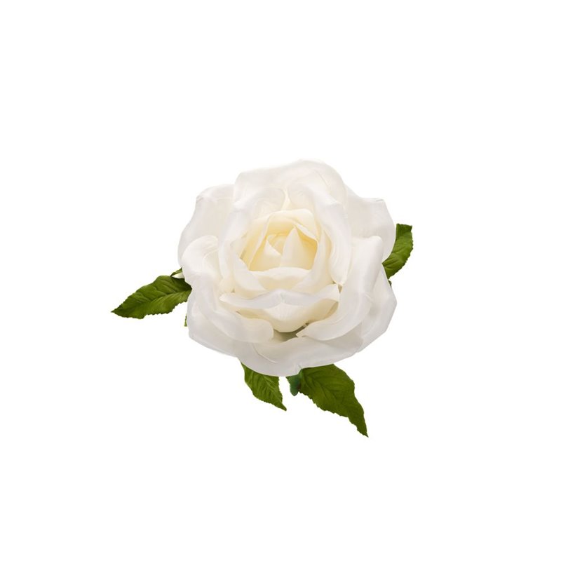 Διακοσμητικό Λουλούδι Τριαντάφυλλο Κρεμ Γίγας Φ28 εκ.