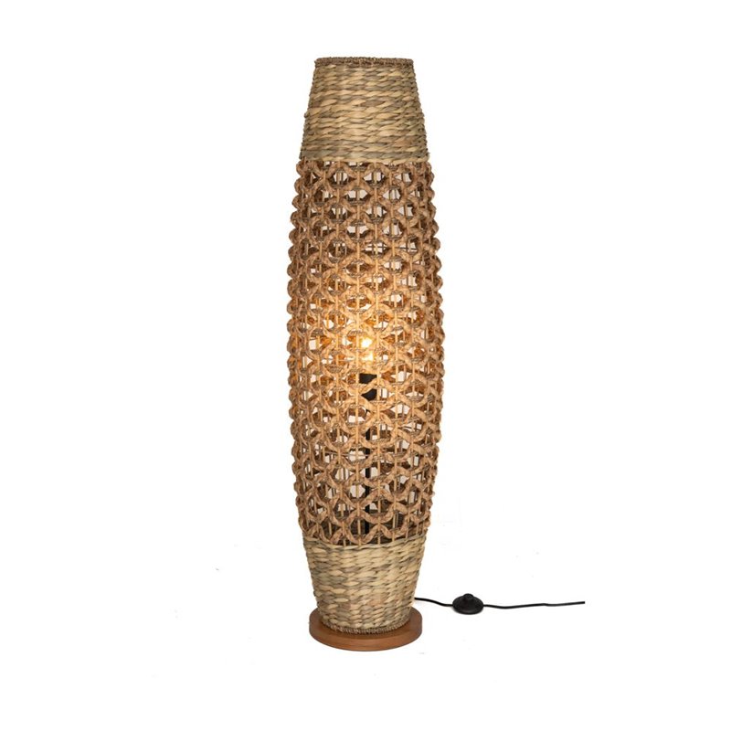 Φωτιστικό Δαπέδου Bamboo με Ξύλινη Βάση Φ33x118 εκ. 