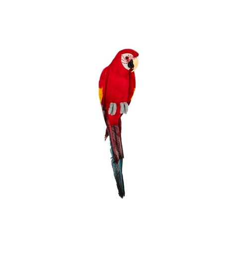 Διακοσμητικός Υφασμάτινος Παπαγάλος Κόκκινος 46x12x12 εκ.