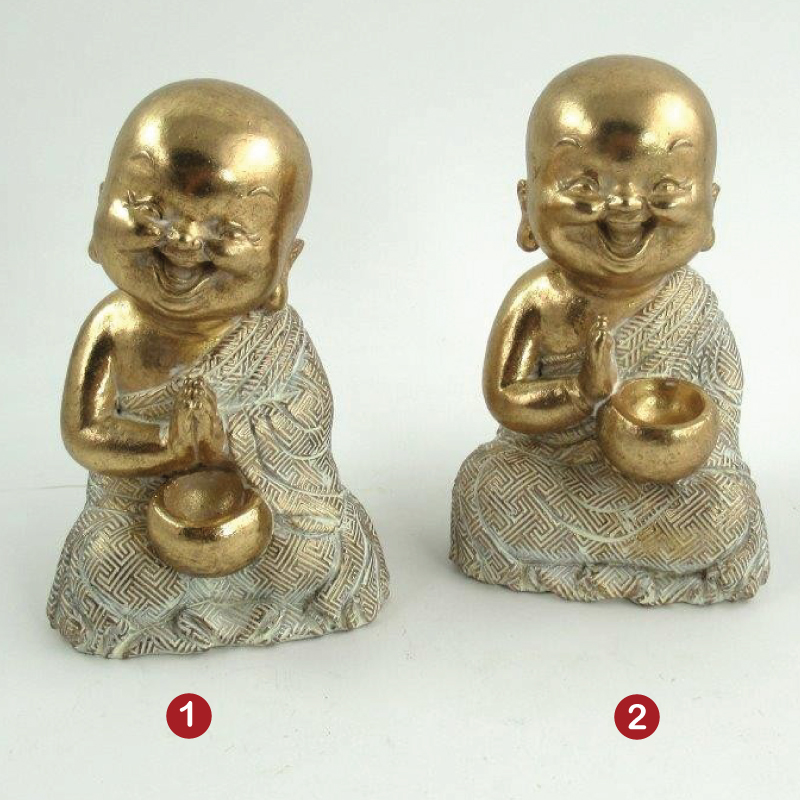 Διακοσμητικό Αγαλματίδιο Βούδας Χρυσός 15 εκ. 2 σχ.