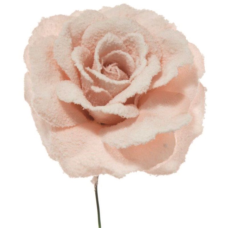 Λουλούδι Τριαντάφυλλο Χιονισμένο Ροζ 17 εκ. 