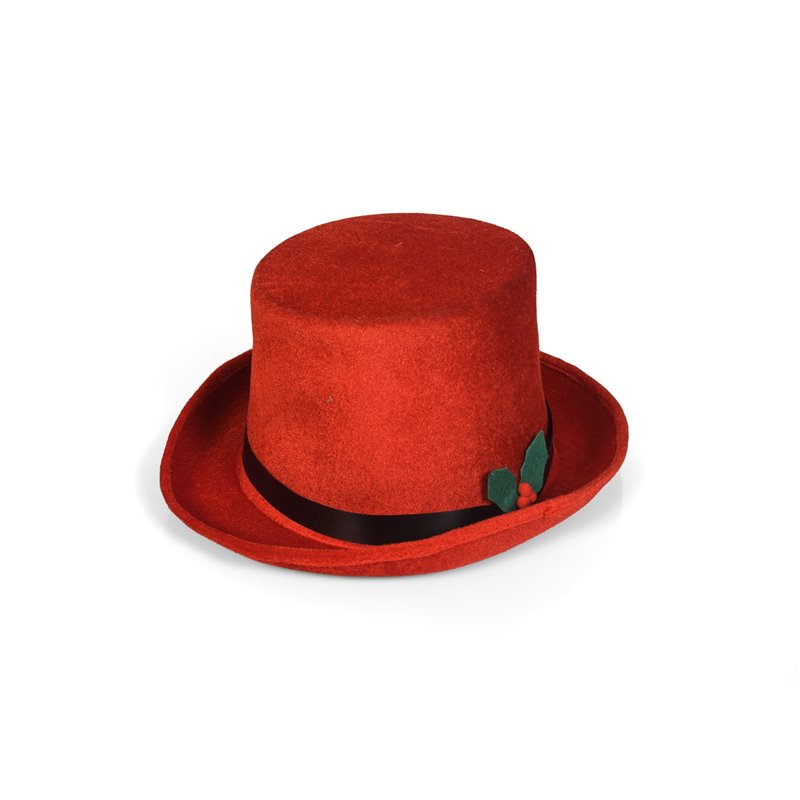 Καπέλο Κόκκινο με Γκι 30x27x14 εκ.