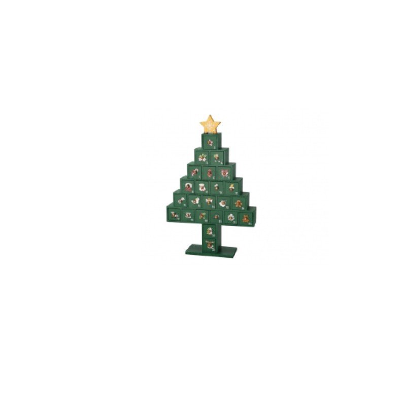 Επιτραπέζιο Διακοσμητικό Ξύλινο Δέντρο Πράσινο 18x5x19 εκ.