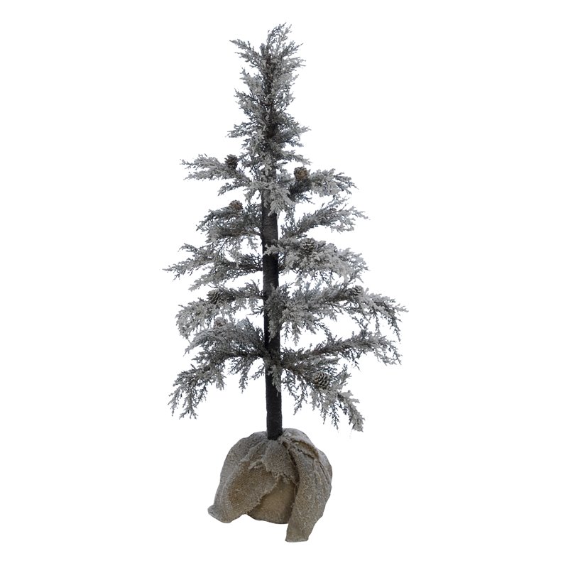 Δέντρο Διακοσμητικό Βάση Τσουβάλι Χιονισμένο 100 εκ.