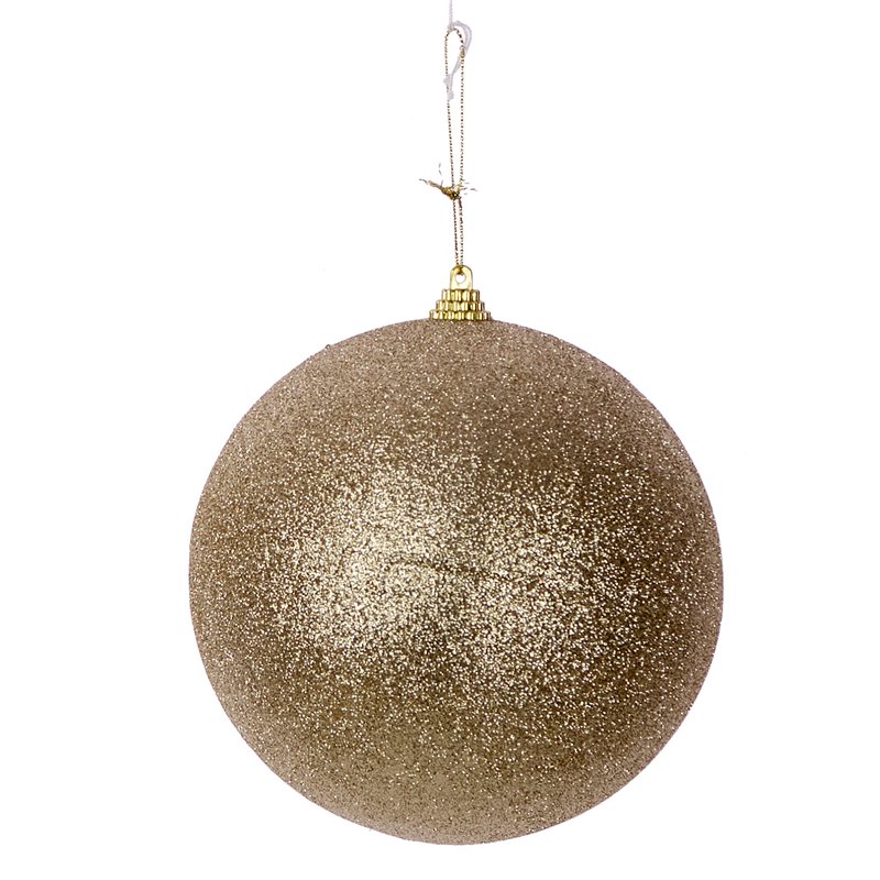 Κρεμαστό Διακοσμητικό Μπάλα Πλαστική Decor Glitter Χρυσή 15 εκ.