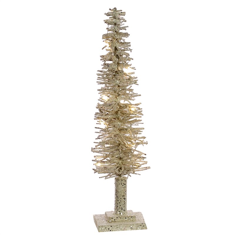 Επιτραπέζιο Διακοσμητικό Ξύλινο Δέντρο Φωτιζόμενο Λευκό 60 εκ.