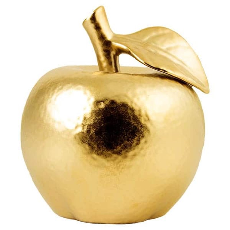 Επιτραπέζιο Διακοσμητικό Polyresin Μήλο Χρυσό 17 εκ.