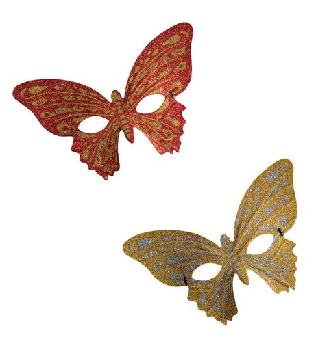 Αποκριάτικο Αξεσουάρ Μάσκα Ματιών Πεταλούδα Με Glitter