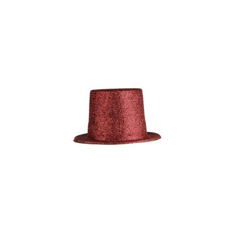 Αποκριάτικο Αξεσουάρ Καπέλο Ημίψηλο Κόκκινο με Στρας