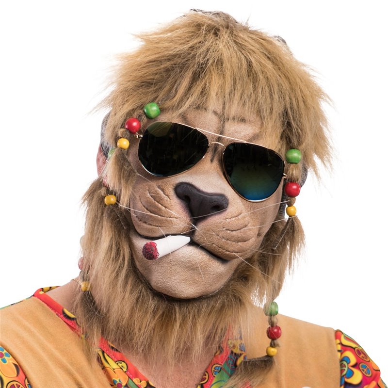 Αποκριάτικο Αξεσουάρ Μάσκα Λάτεξ Λιοντάρι Hippie