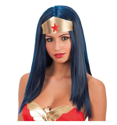 Αποκριάτικο Αξεσουάρ Περούκα Μπλε Super Hero Woman