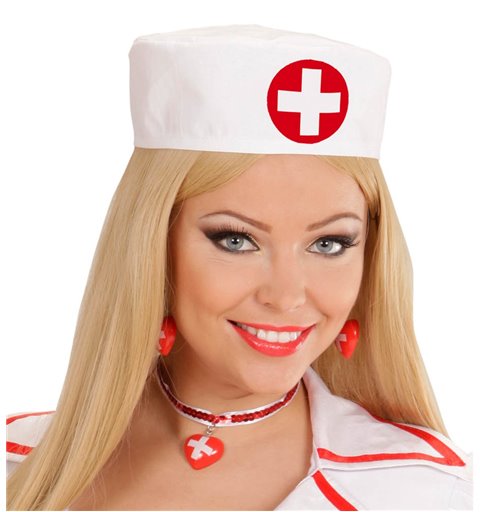 Αποκριάτικο Αξεσουάρ Καπέλο Νοσοκόμας Στρογγυλό