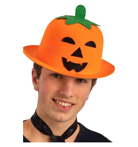 Αποκριάτικο Αξεσουάρ Καπέλο Κολοκύθα Halloween Τσόχινο