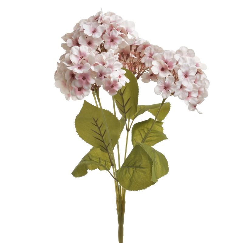 Διακοσμητικό Μπουκέτο Λουλούδια Λευκό Ροζ 48 εκ.