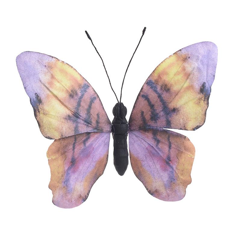 Διακοσμητική Πεταλούδα Υφασμάτινη Μωβ Κίρτινη 36 εκ.   