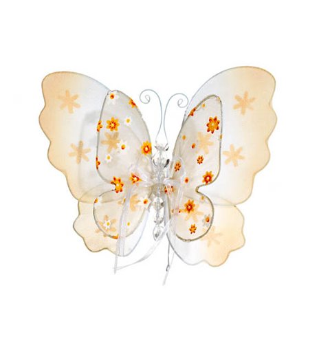 Διακοσμητική Πεταλούδα Υφασμάτινη 18x14 εκ.