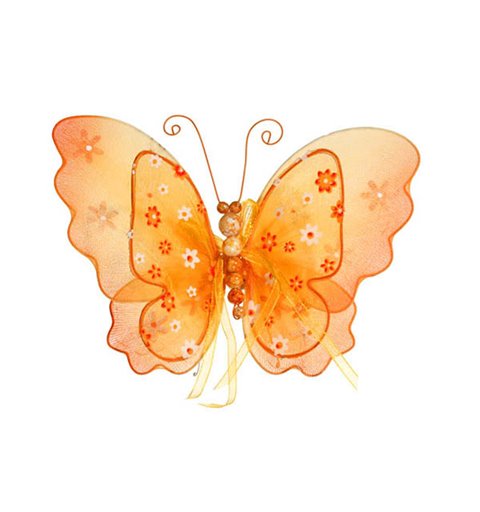 Διακοσμητική Πεταλούδα Υφασμάτινη 18x14 εκ.