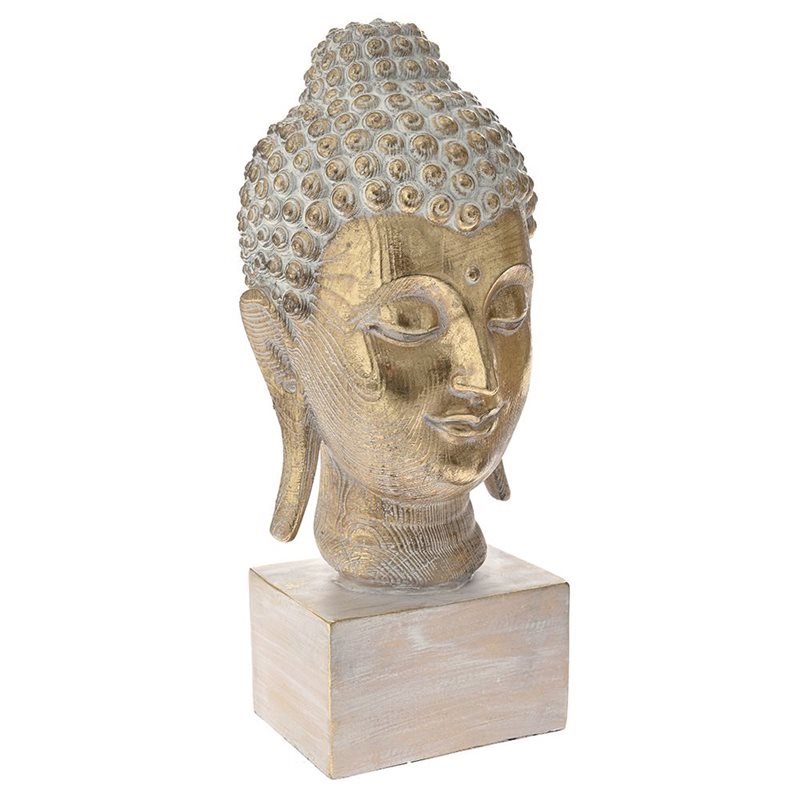 Διακοσμητικό Αγαλματίδιο Polyresin Κεφάλι Βούδα 16x14x33 εκ.