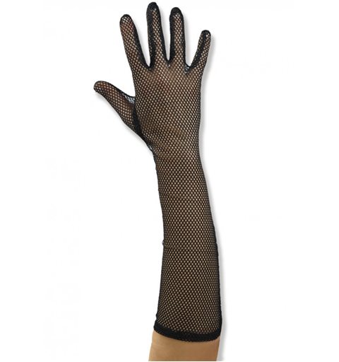 Αποκριάτικο Αξεσουάρ Γάντια Διχτυωτά Μαύρα 45 εκ. 