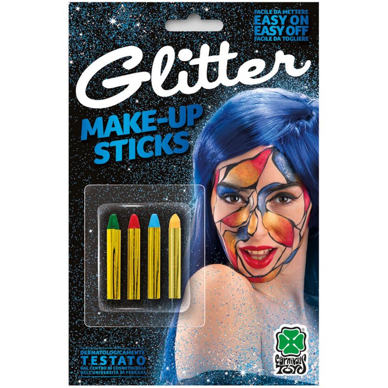 Αποκριάτικο Μακιγιάζ Μολύβια Glitter 4 χρ.