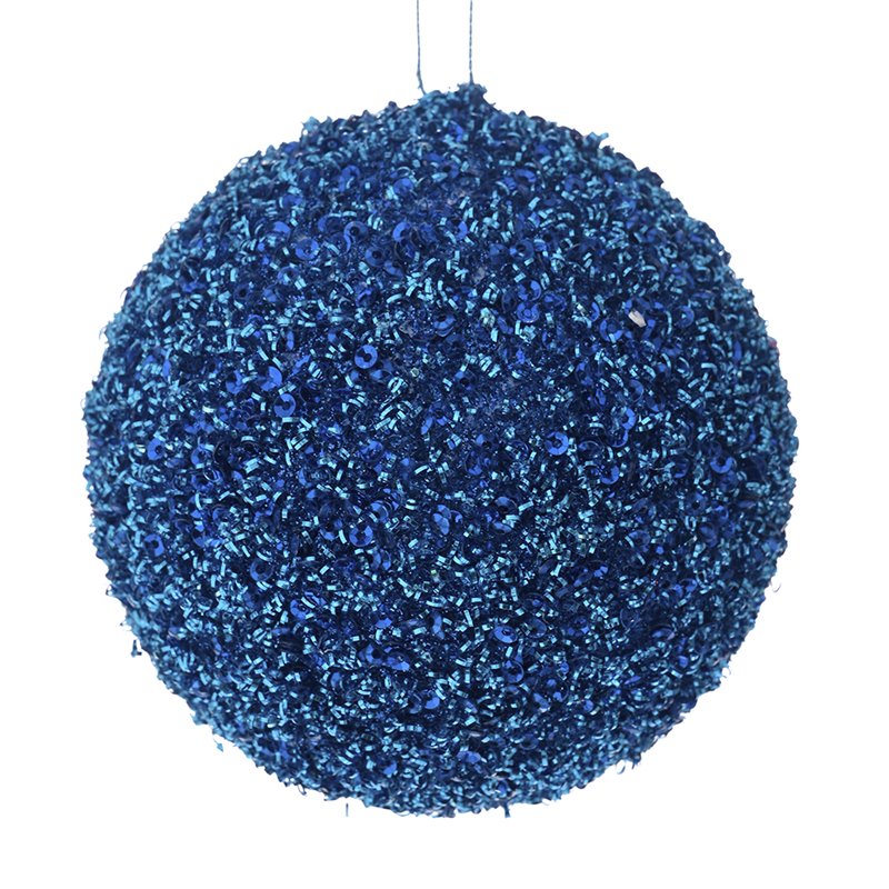 Μπάλα Πλαστική Μπλε με Στρας 12 εκ.