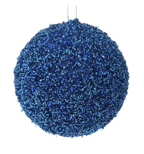 Μπάλα Πλαστική Μπλε με Στρας 12 εκ.
