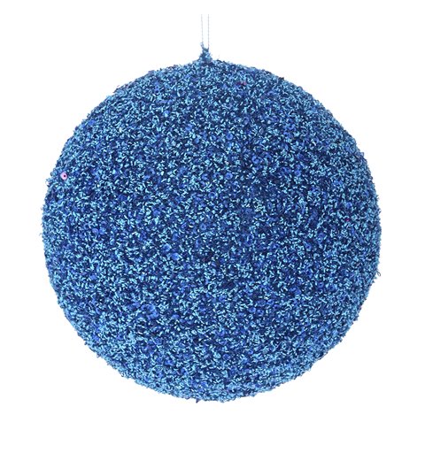 Μπάλα Πλαστική Μπλε με Στρας 10 εκ.