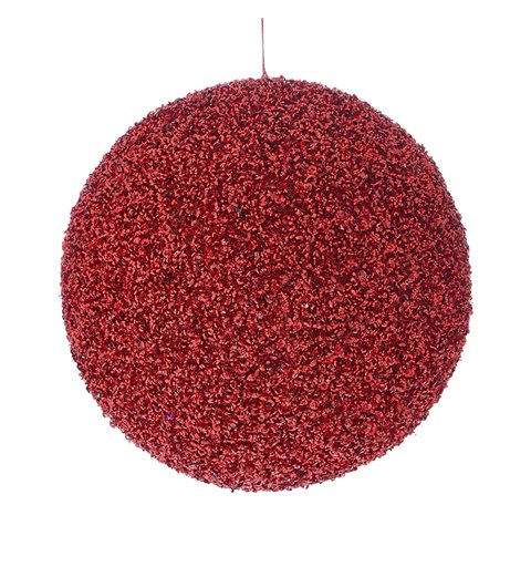 Μπάλα Πλαστική Κόκκινη με Στρας 10 εκ.