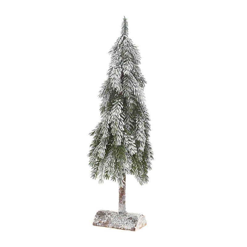 Δέντρο Διακοσμητικό Χιονισμένο σε Ξύλινη Βάση 60 εκ.