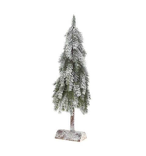 Δέντρο Διακοσμητικό Χιονισμένο σε Ξύλινη Βάση 60 εκ.