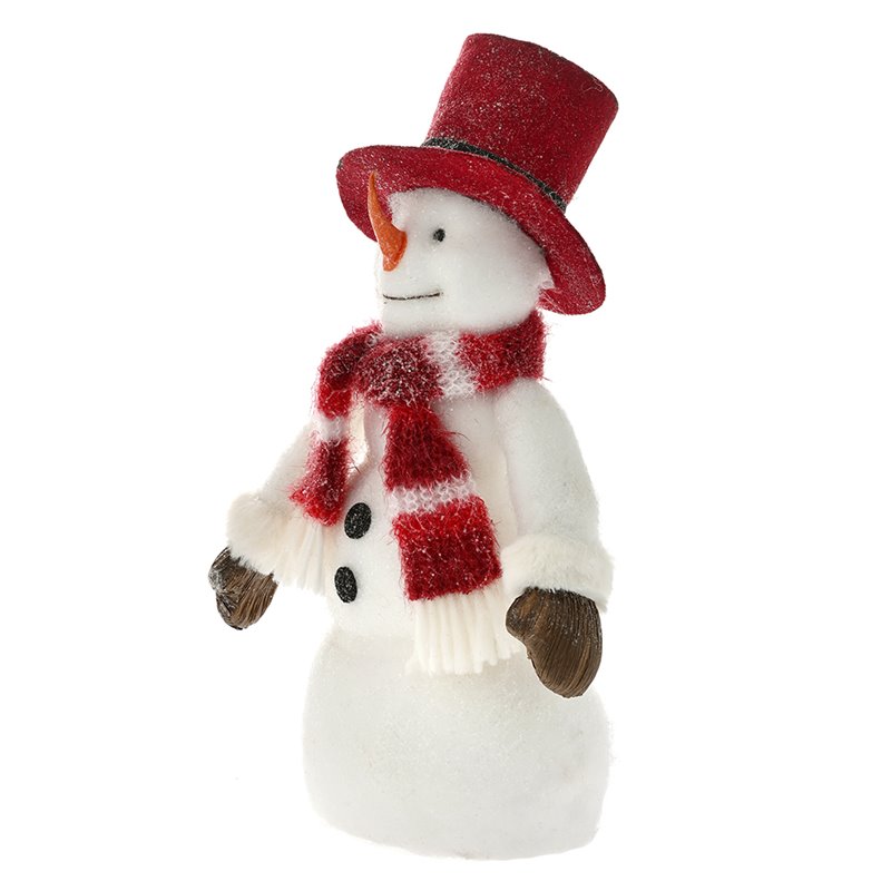 Χιονάνθρωπος Φελιζόλ με Κόκκινο Κασκόλ 25x10x50 εκ. 