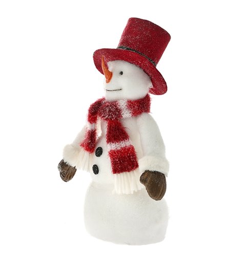 Χιονάνθρωπος Φελιζόλ με Κόκκινο Κασκόλ 25x10x50 εκ. 
