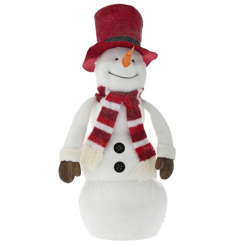 Χιονάνθρωπος Φελιζόλ με Κόκκινο Κασκόλ 40x30x105 εκ. 