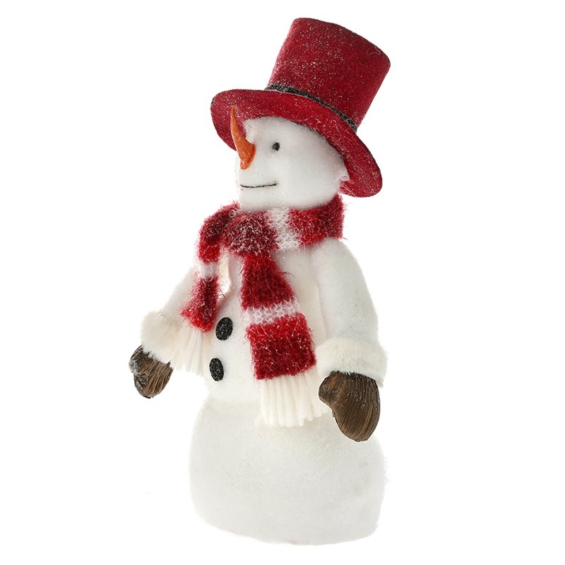 Χιονάνθρωπος Φελιζόλ με Κόκκινο Κασκόλ 20x12x39 εκ. 