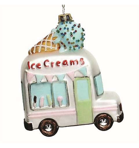 Στολίδι Γυάλινο Ice Cream Van 14 εκ. 