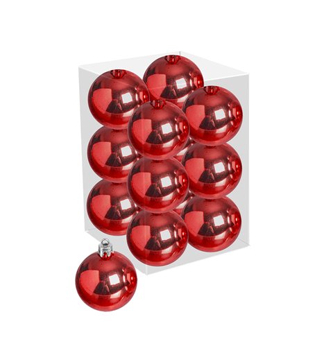 Μπάλα Πλαστική Μονόχρωμη Κόκκινη Σετ 12 τμχ. 4 εκ.