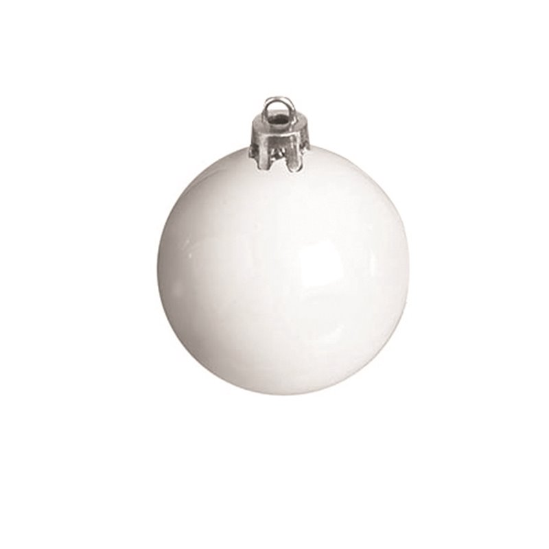 Μπάλα Πλαστική Μονόχρωμη Λευκή Σετ 12 τμχ. 4 εκ.