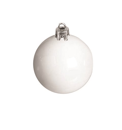 Μπάλα Πλαστική Μονόχρωμη Λευκή Σετ 12 τμχ. 4 εκ.