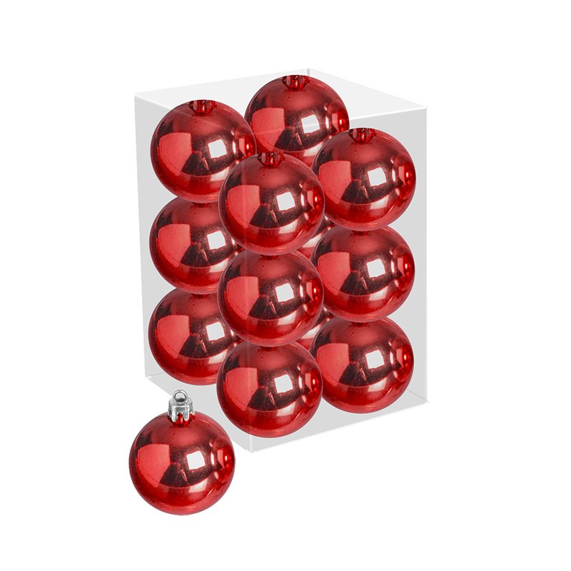 Μπάλα Πλαστική Μονόχρωμη Κόκκινη Σετ 12 τμχ. 6 εκ.