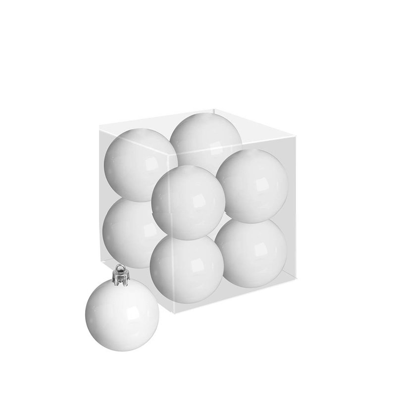 Μπάλα Πλαστική Μονόχρωμη Λευκή Σετ 4 τμχ.10 εκ.