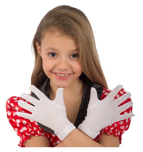 Αποκριάτικο Αξεσουάρ Γάντια Λευκά Παιδικά 