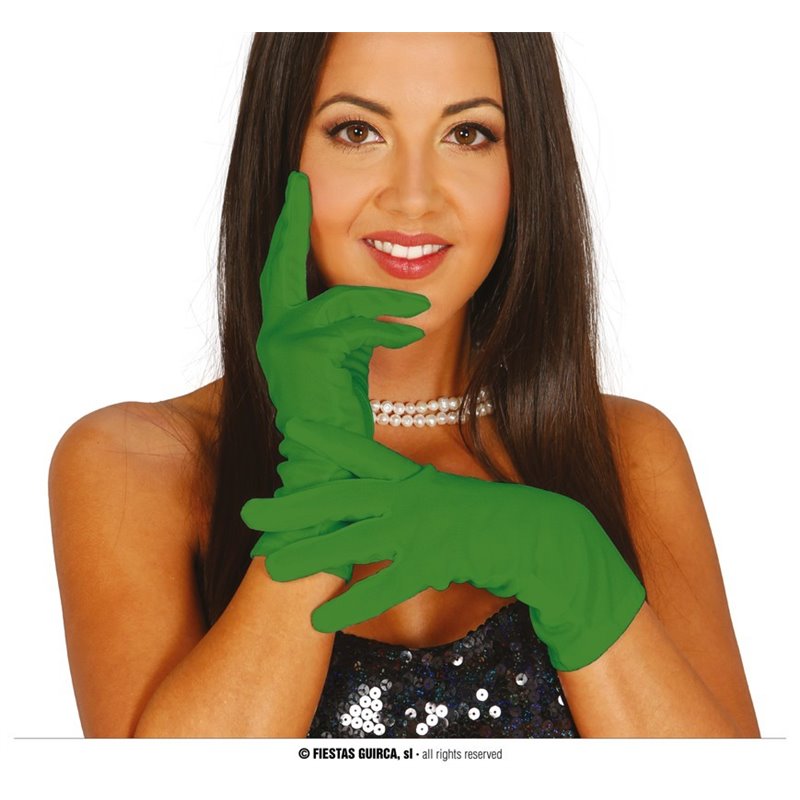 Αποκριάτικο Αξεσουάρ Γάντια Πράσινα Κοντά 