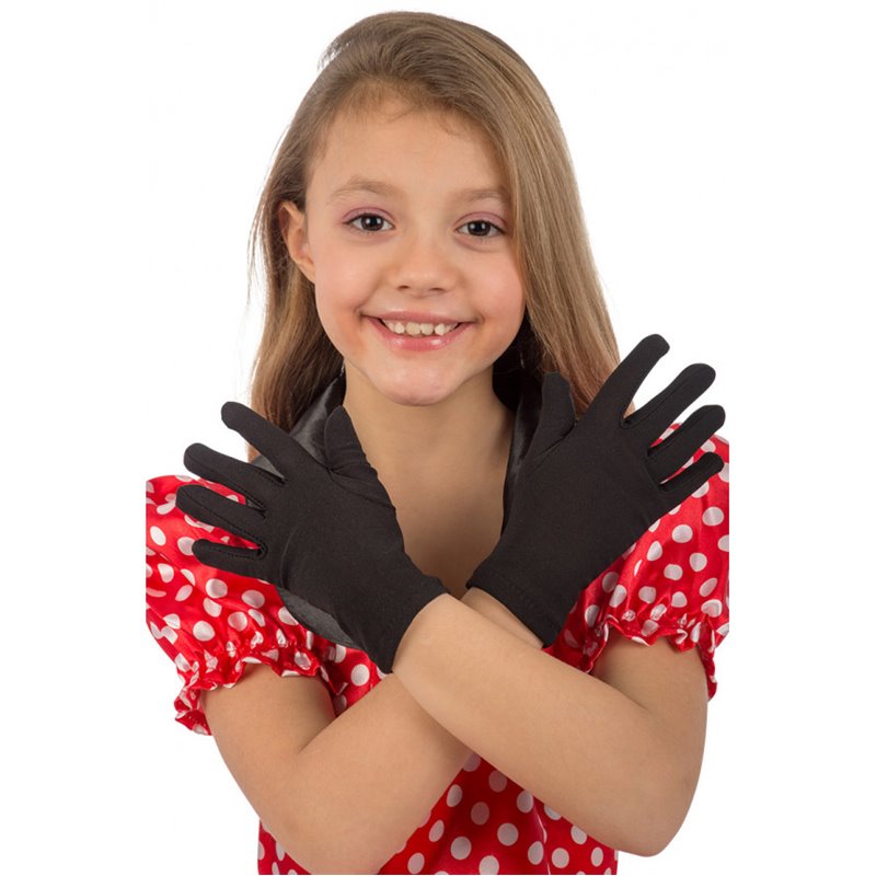 Αποκριάτικο Αξεσουάρ Γάντια Μαύρα Παιδικά