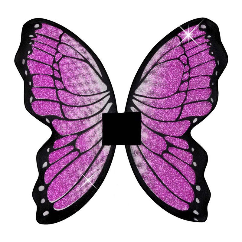 Αποκριάτικο Αξεσουάρ Φτερά Πεταλούδας Λιλα με Glitter 50x50 εκ.